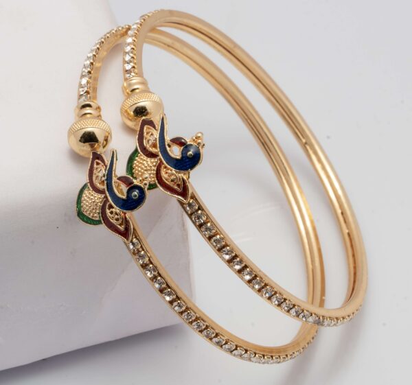 Peacock Shape with Diamond Stylish Bangles