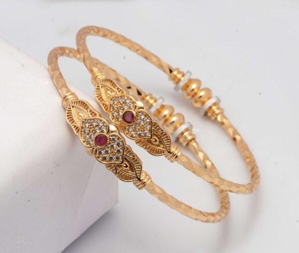 Red Stone with Diamond Latest Stylish Bangles