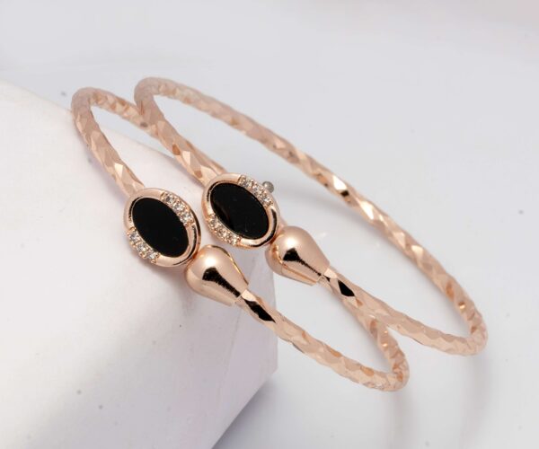 Latest Black Stone with Diamond Bangles